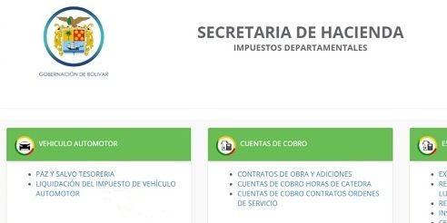 liquidar impuesto vehicular Bolívar