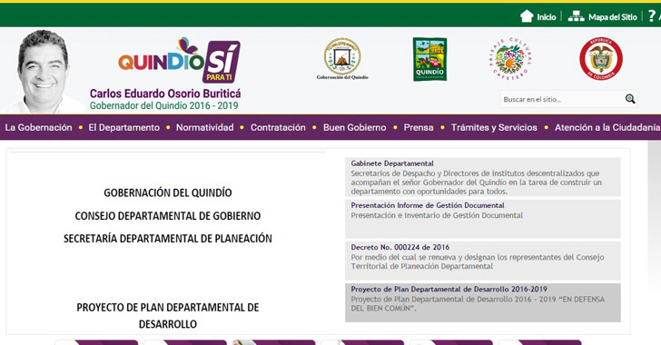 portal oficial gobernación quindío